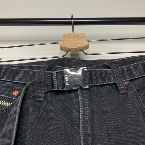 Sacai Boot Cut Washed Black Denim Pants - Picture 3 of 7